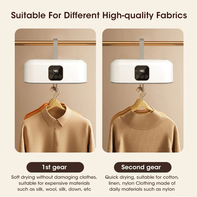 Electric Portable Clothes Dryer Foldable Smart Drying Rack with UV Light Sterilization for Home and Travel Use