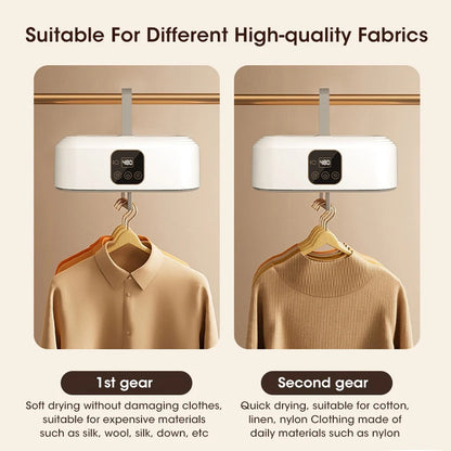 Electric Portable Clothes Dryer Foldable Smart Drying Rack with UV Light Sterilization for Home and Travel Use